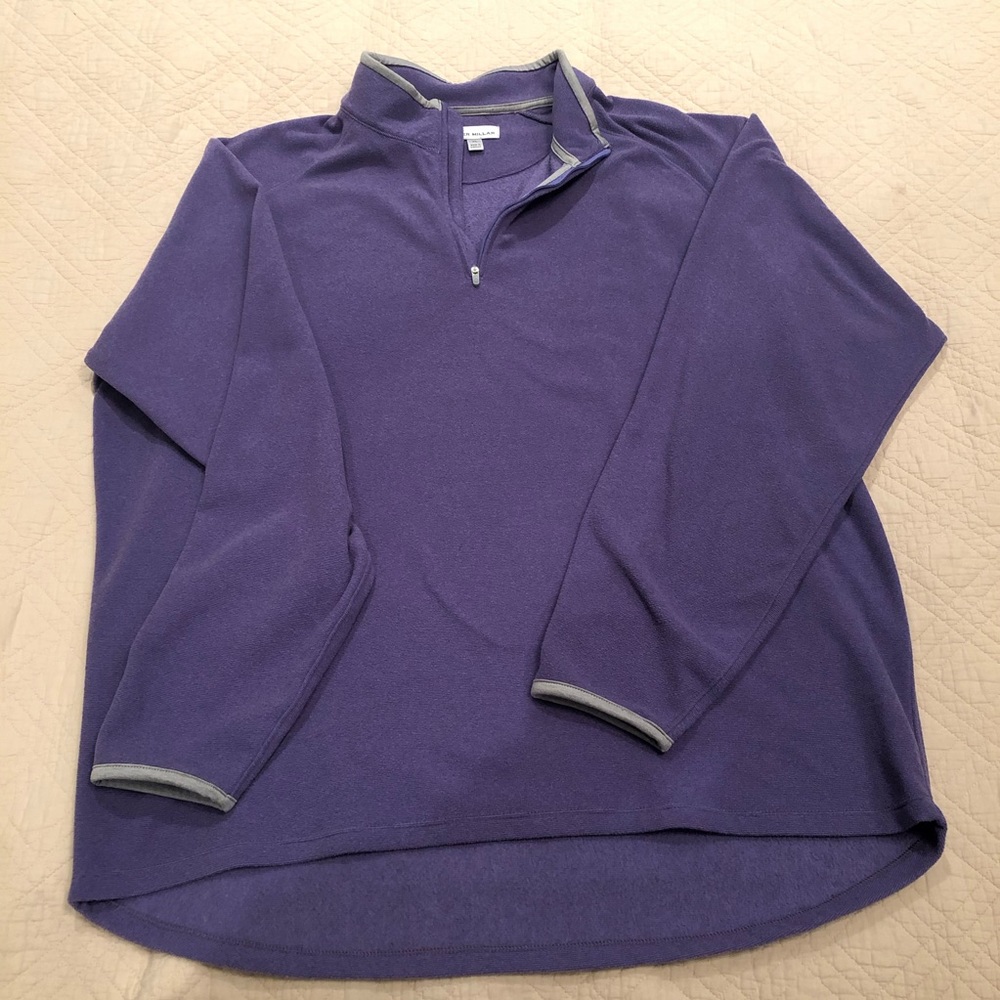 Peter Millar XL purple half mock zip sweater